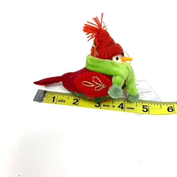 Target Featherly Friends Fabric Bird Red Hat Christmas Ornament Wondershop™ 2024 - Picture 8 of 10